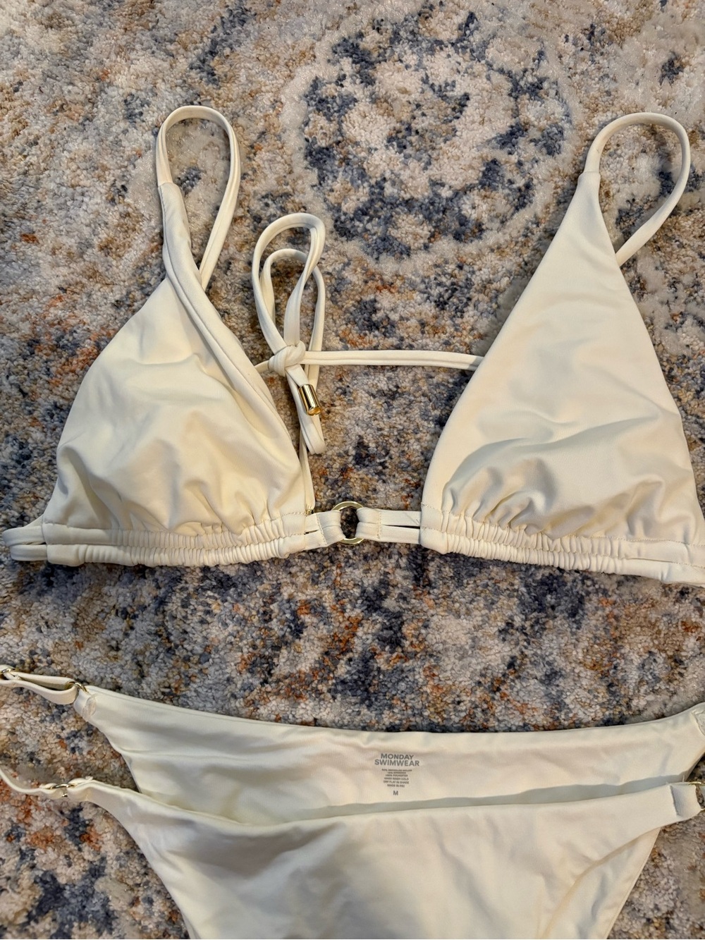 Cream Triangle Bikini Set - Picture 3 of 5